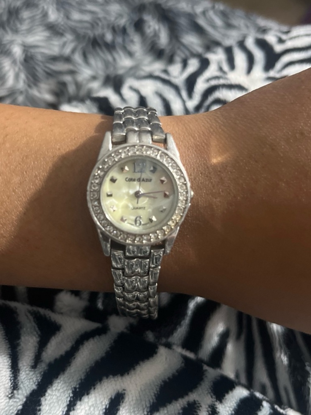 Women's Silver Crystal-Accent Bracelet Watch